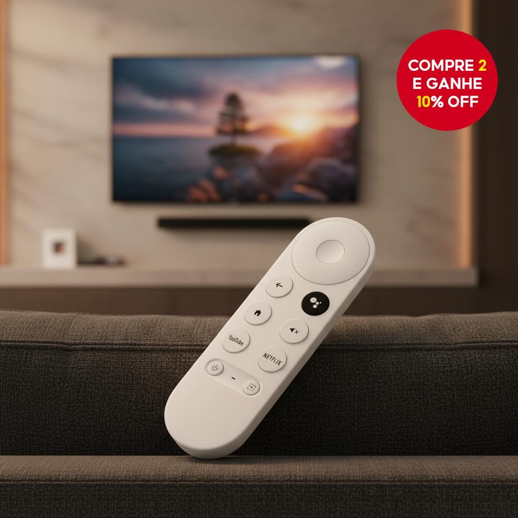 Controle Remoto Universal por Voz para Google Chromecast 4K Snow Smart TV Substituição G9N9N GA01920-US