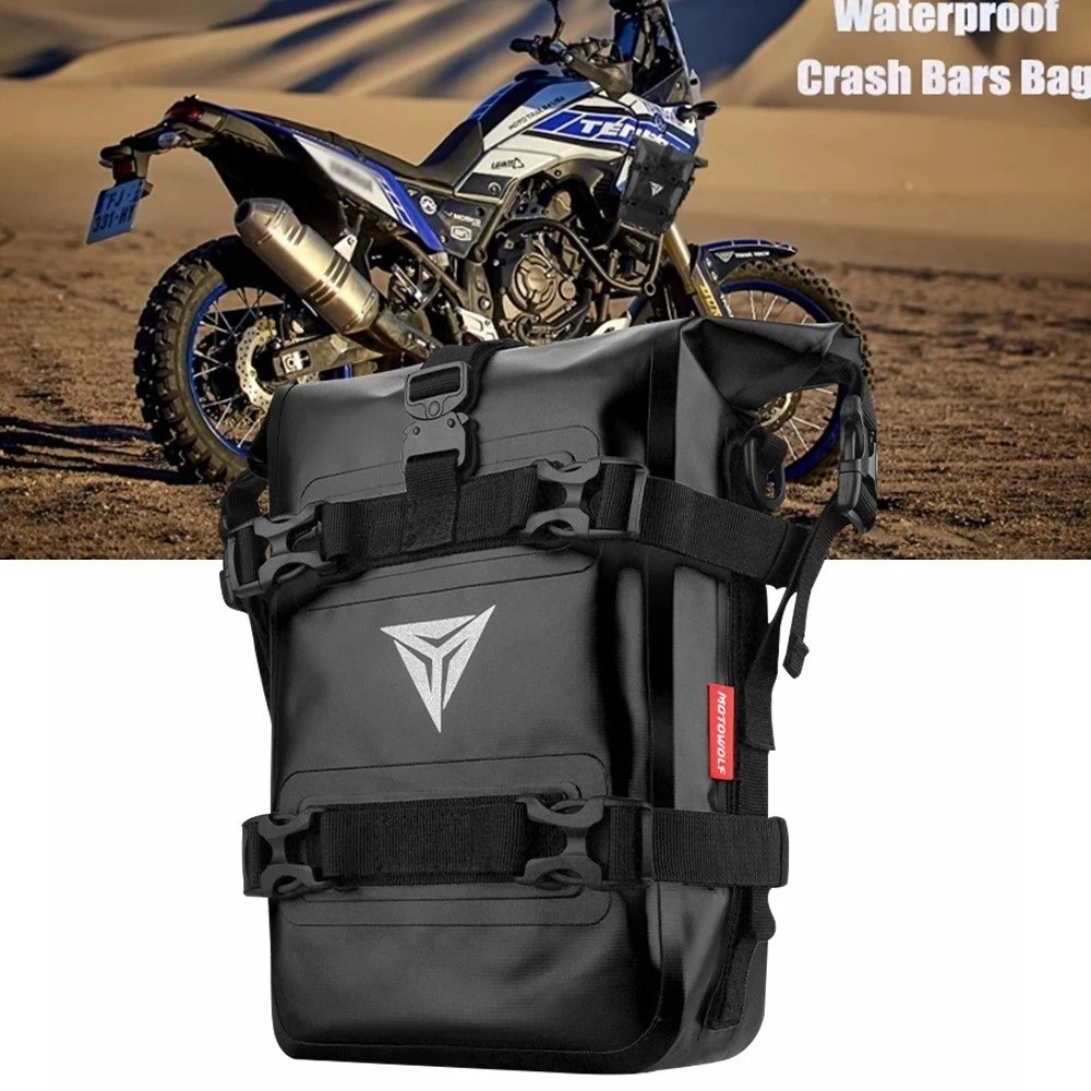 Saco Impermeável Do Amortecedor Da Motocicleta PVC-Acessórios Barra De Colisão Quadro Prova De Riscos Grande Capacidade