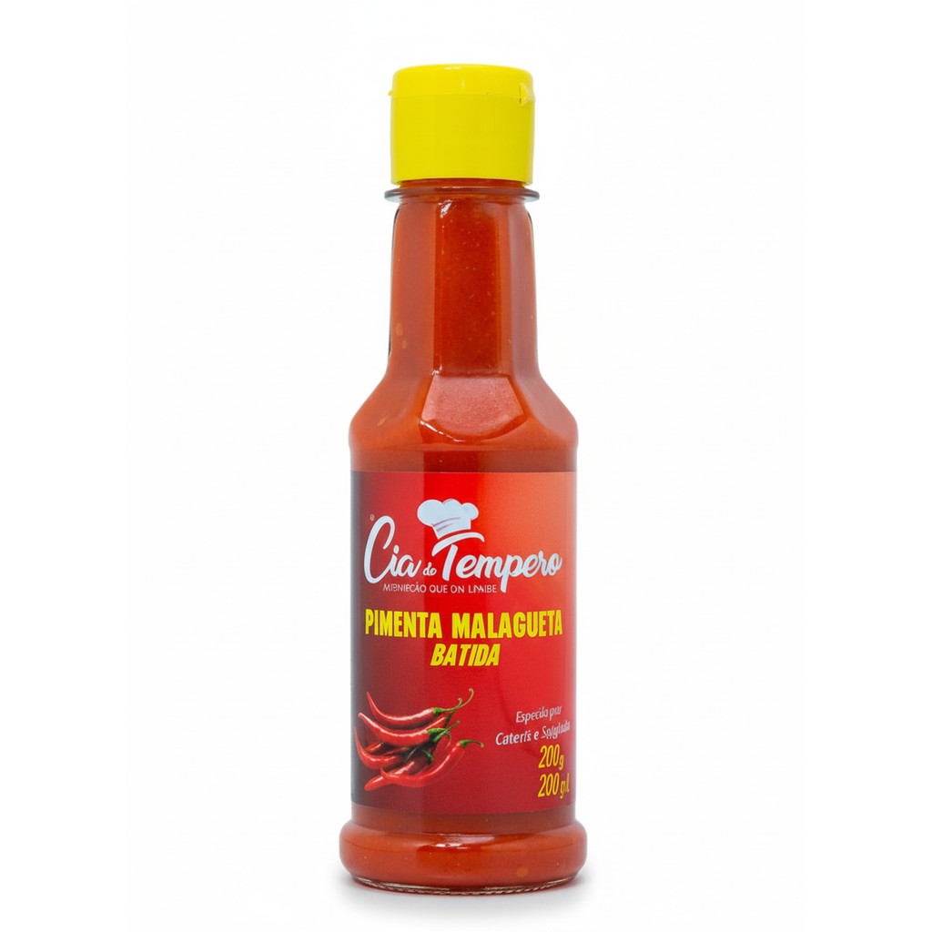 Molho De Pimenta Malagueta Batida 200ML CIA DO TEMPERO em Oferta na Shopee