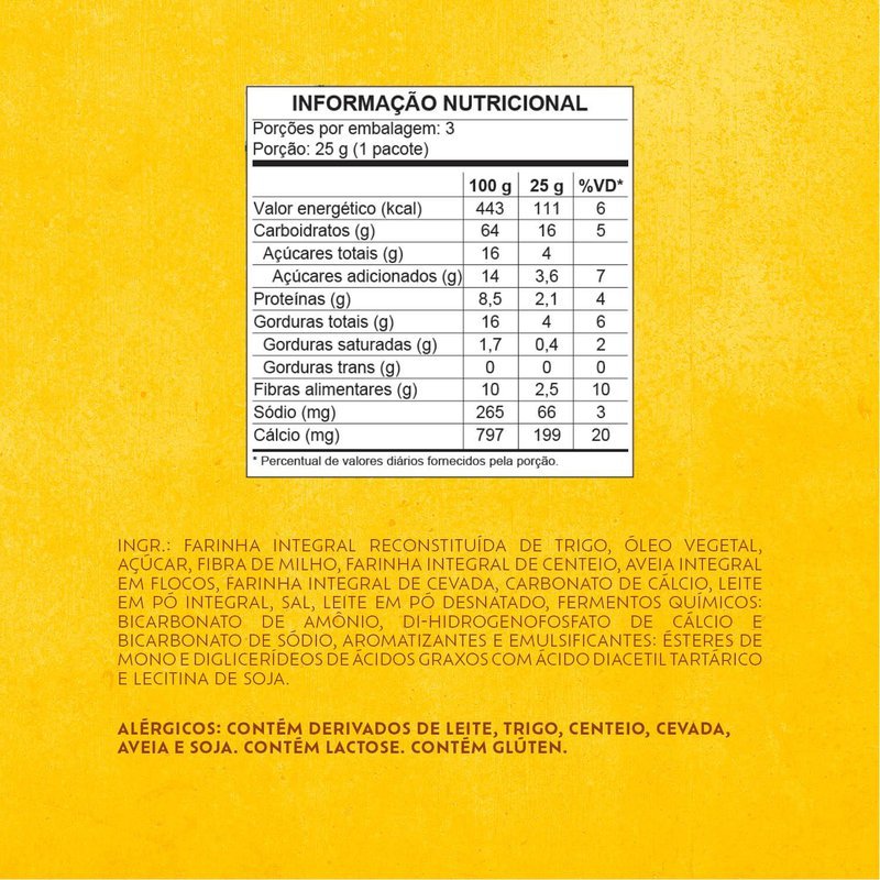 Detalhes do Biscoito BelVita Leite E Aveia Multipack 75g com 3 Unidades de 25g