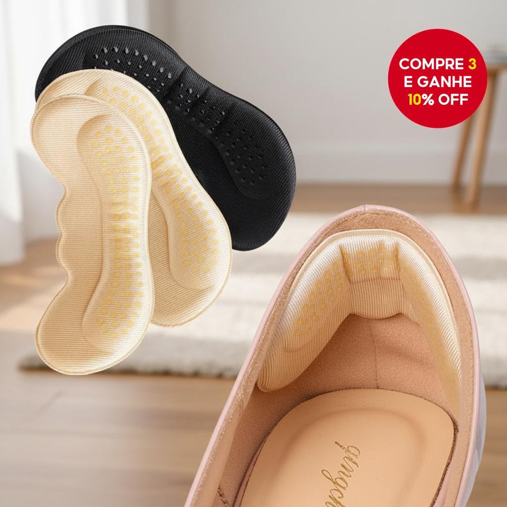 2 Pares de Almofadas de Calcanhar para Palmilhas Melhoram o Conforto dos Sapatos e Oferecem Suporte Anti-Desgaste para