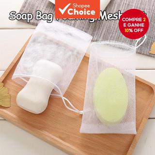 10 Peças de Rede de Espuma para Limpeza de Pele - Saco de Malha para Bolhas de Sabão em Oferta na Shopee