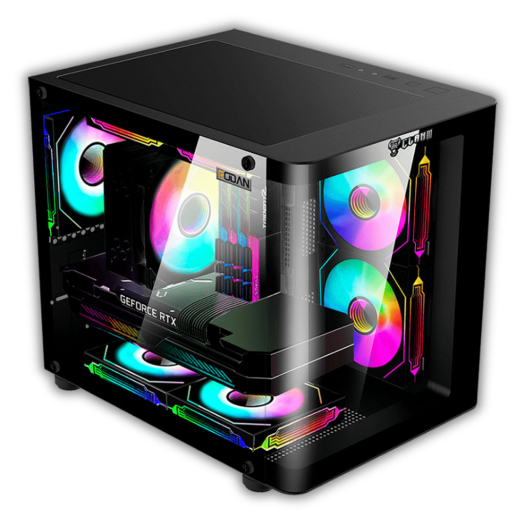 Gabinete Gamer Rodan Fan Branca ARGB Controladora Clanm