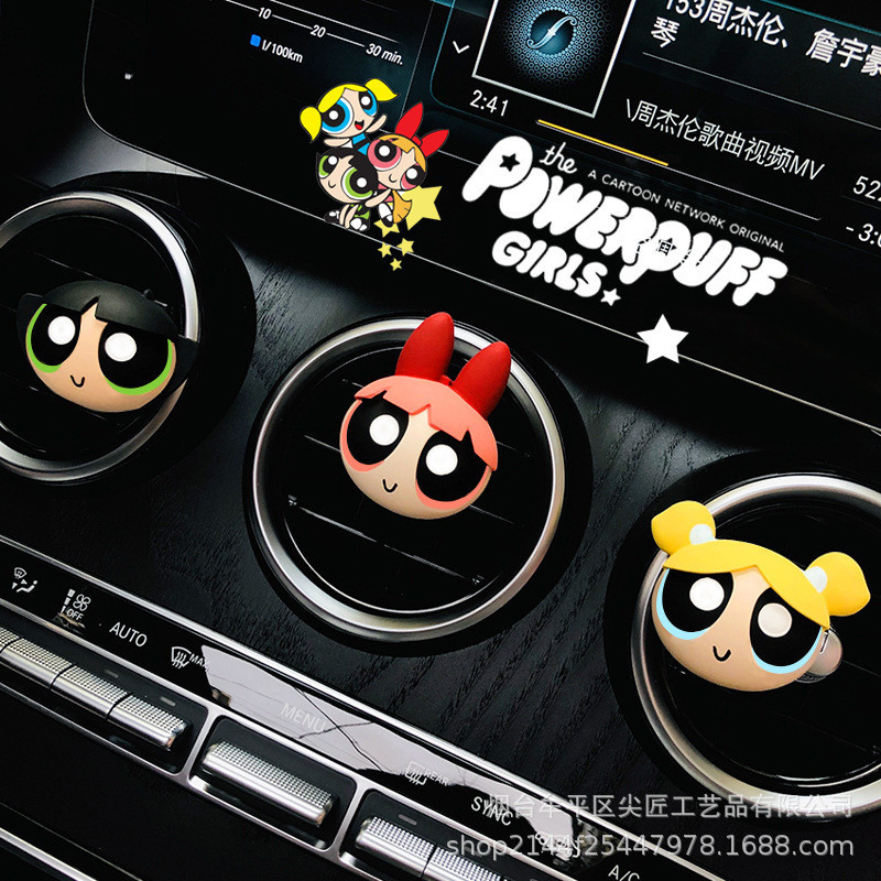 Fabricante de Perfume de carro bonito dos desenhos animados menina ar condicionado saída de ar clipe ornamentos decoraçã