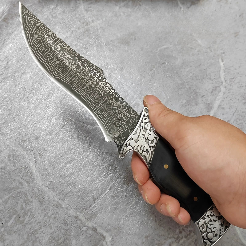 Faca Cozinha Aço Churrasco Caça Pesca Aço Inox Resistente Com Bainha Cabo Madeira