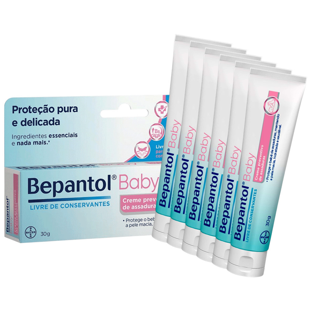 Creme Preventivo De Assaduras Bepantol Baby 30g KIT C/6 UN