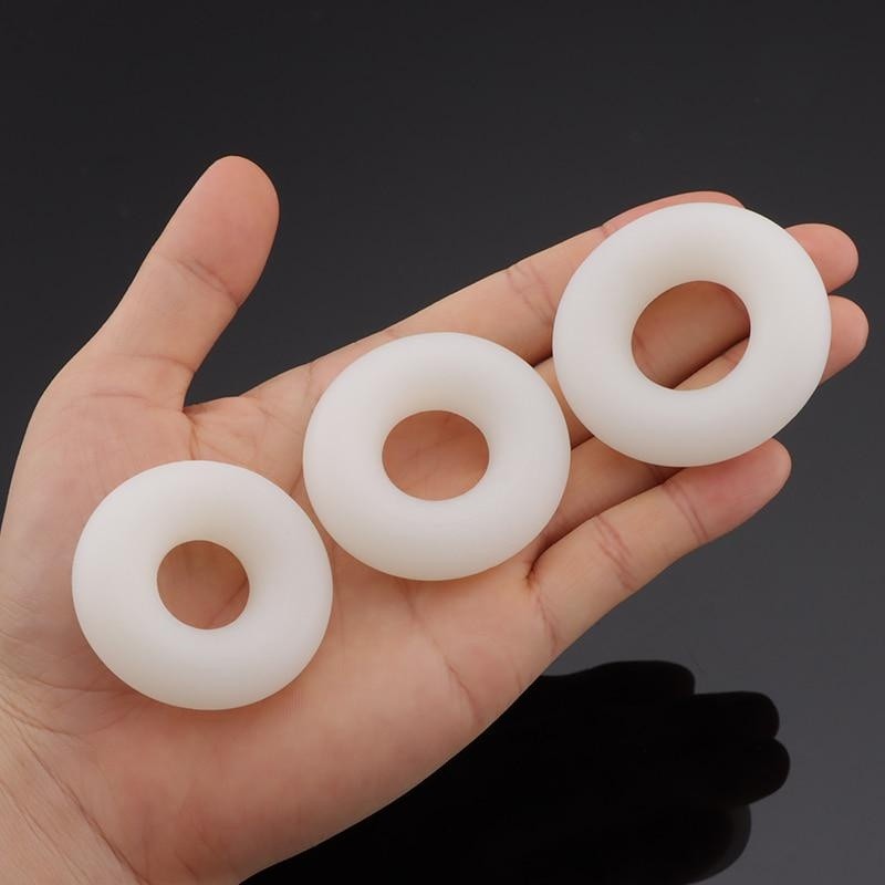 Pacote com 3 anéis de silicone para homem