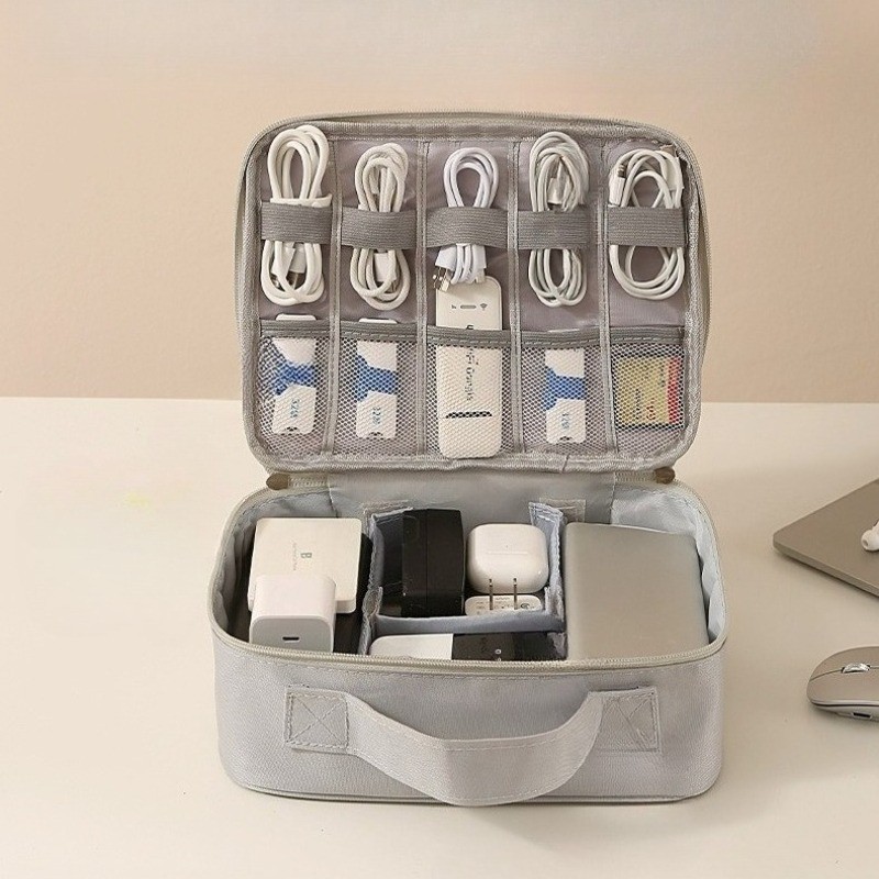Grande Capacidade Portátil Digital Saco De Armazenamento Eletrônico Simples USB Cabo Dados Carregador Plug Organizador