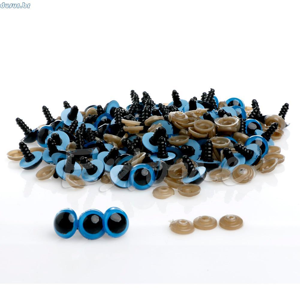 dusur9 Conjunto 100 Unidades Olhos Segurança 10 Mm Para Pelúcia Boneca Fantoches