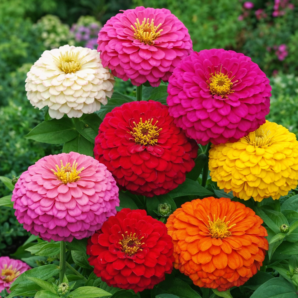 Sementes Zínia Dobrada DahliaFlora Sortida