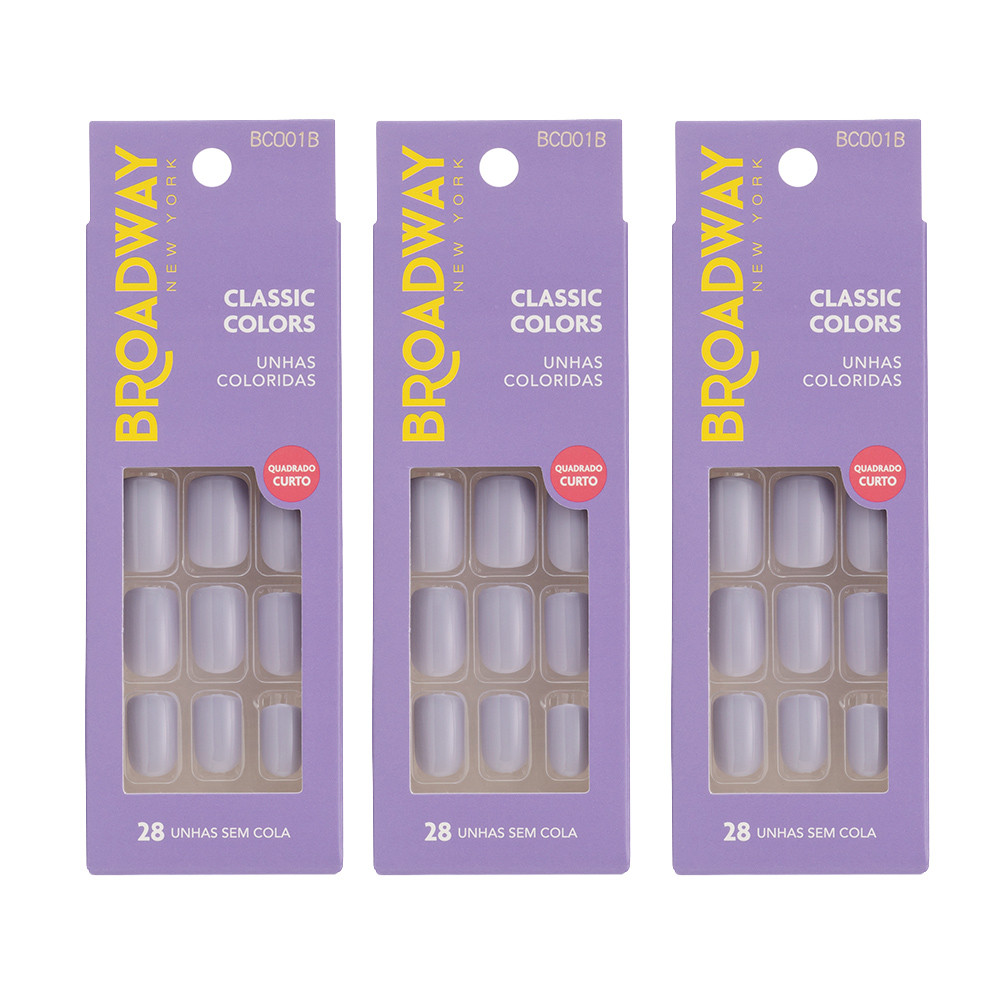 Kit Unha Quadrado Curto Yogurt 2 un - Broadway New York