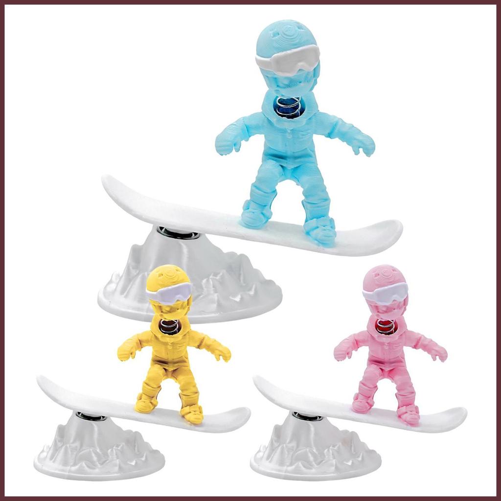 Acessórios De Painel Inércia Engraçado 3D Impresso Esqui Homem Decorações Automotivas Interior Para Caminhão Automotivo 