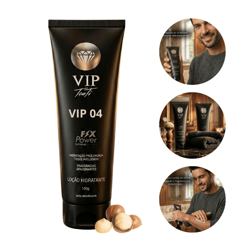 Creme Hidratante Corporal  Touti VIP 04 | Pele Perfumada Masculino