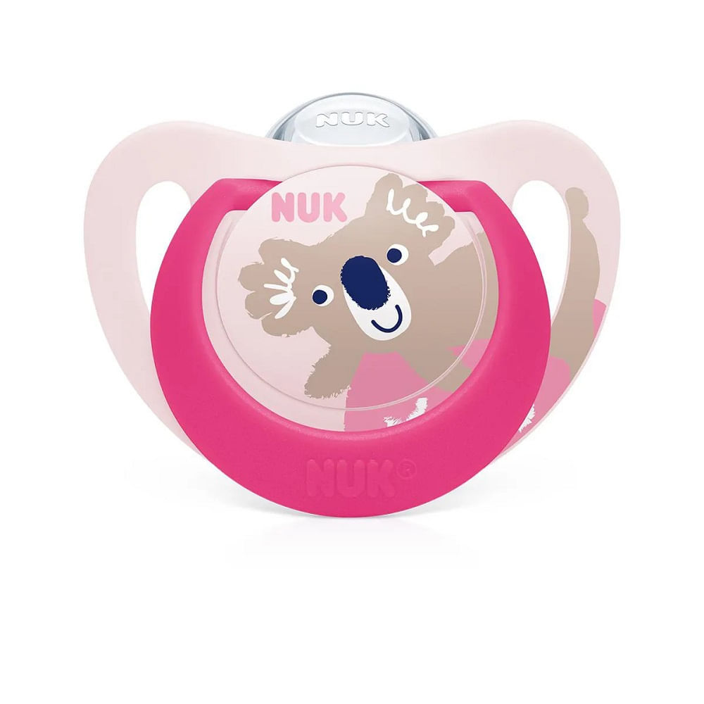Chupeta de Silicone Nuk Star Girl 6+ Meses em Oferta na Shopee