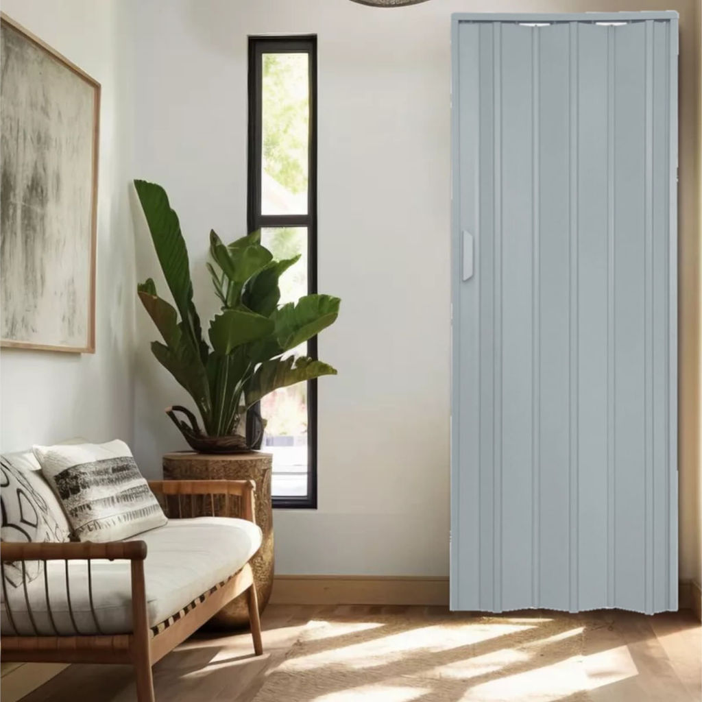 Porta Sanfonada 210x62cm Cinza - 697 - BARIRI