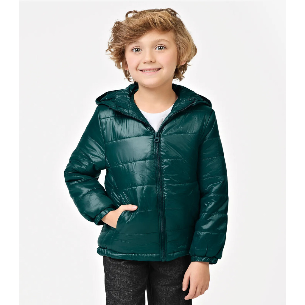 Jaqueta Puffer Infantil Trick Nick Verde
