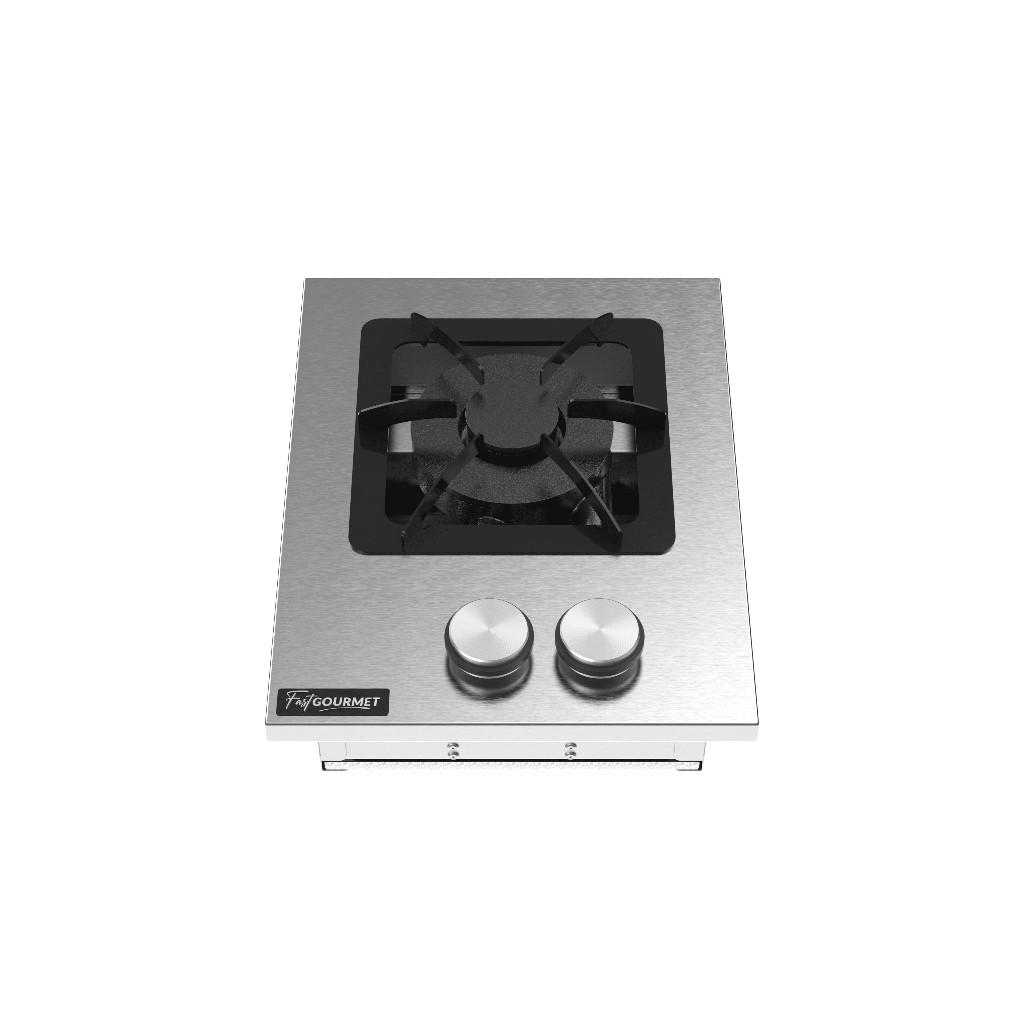 Cooktop a Gás 1 Boca Inox com Queimador Duplo De Baixa Pressão para Embutir