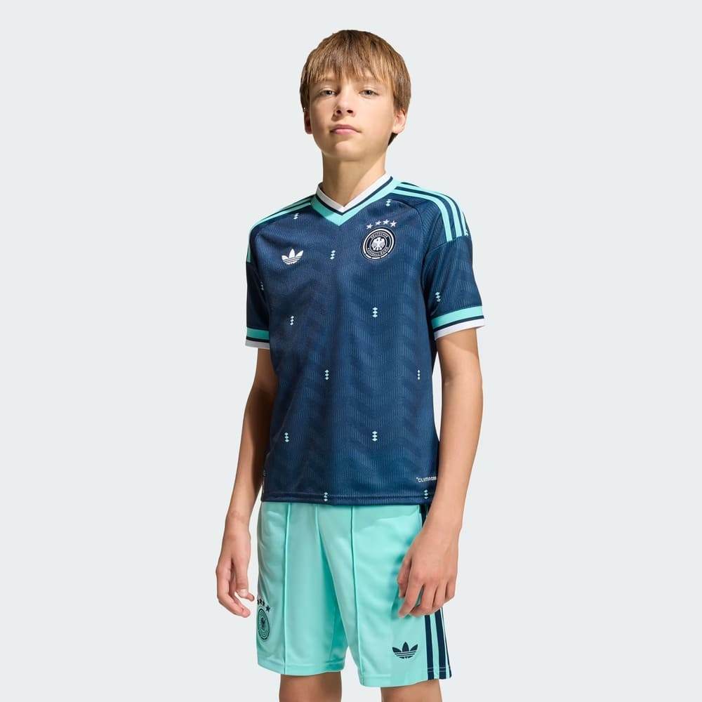 Camisa Alemanha II Adidas 2026 Infantil Azul Oficial + NF
