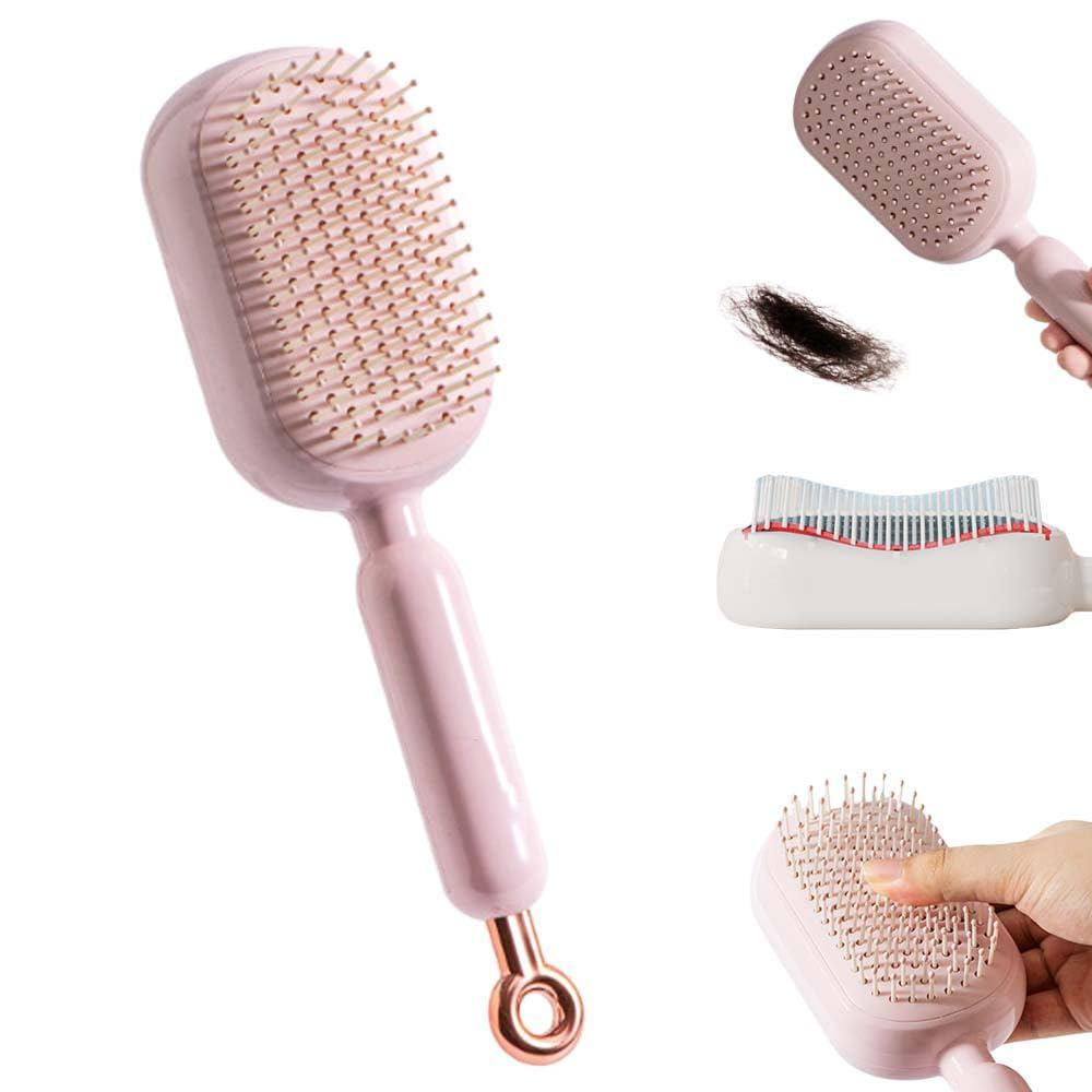 Escova de Massagem com Almofada de Ar Retrátil, Nova Escova de Cabelo Antiestática e Autolimpante 2026 para Mulheres e H