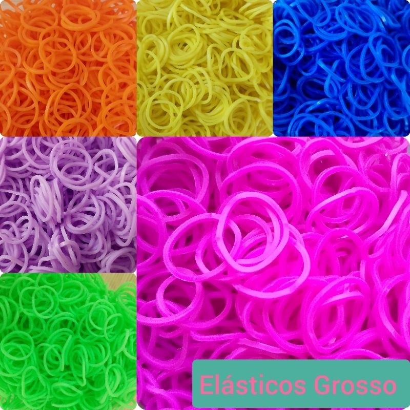 2000 ELASTICOS SILICONE GROSSO  PET ( 10 CORES) PENTEADO PET, INFANTIL BANHO E TOSA PULSEIRA INFANTIL