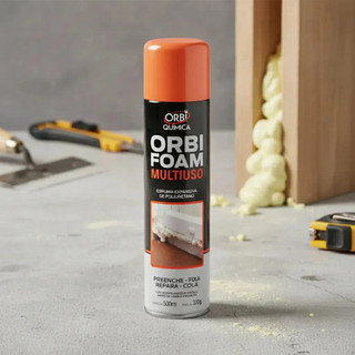 Espuma Expansiva Orbi 460ml  Poliuretano PU Alta Aderência Prática Para Frestas
