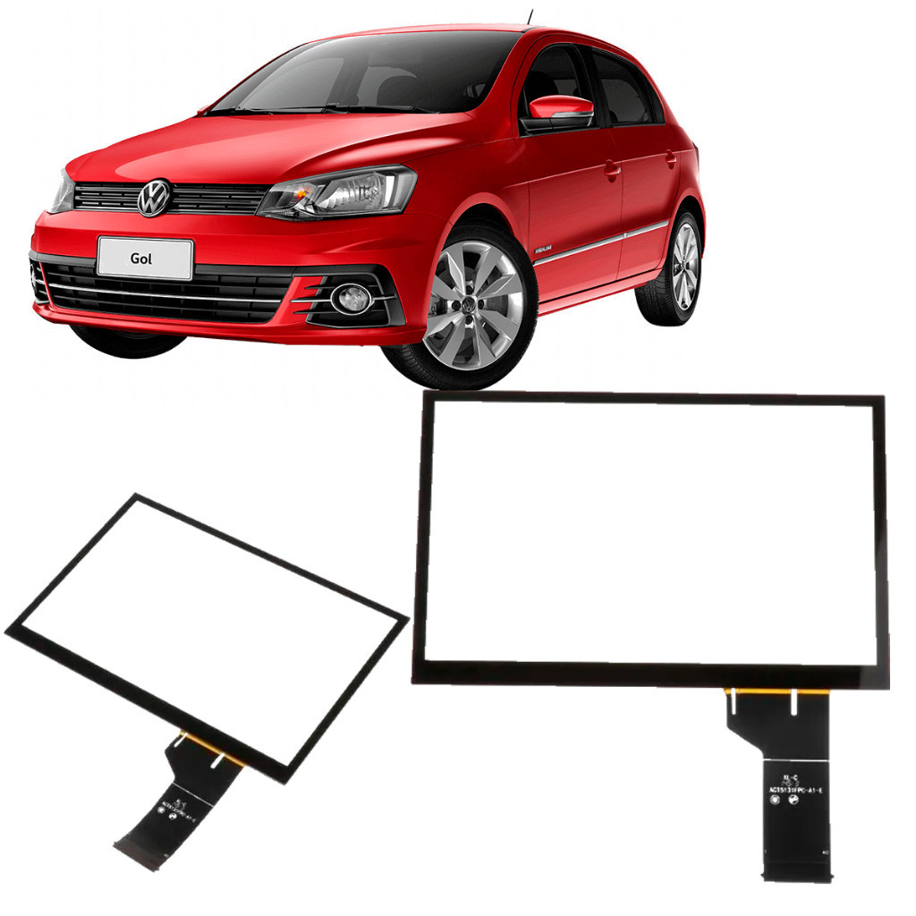 Tela Touch Screen Tatil Vidro Toque Multimidia Original Volkswagem MIB 1 MIB 2 STD gol Comfortline 2017 a 2022