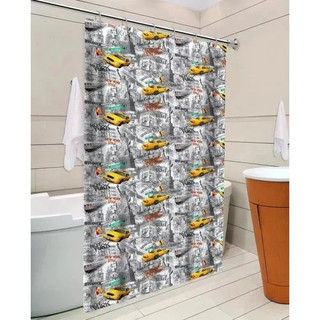 Cortina Box Banheiro PVC Impermeável Ganchos Divisória Chuveiro Banho Resistente Decoração Tampa