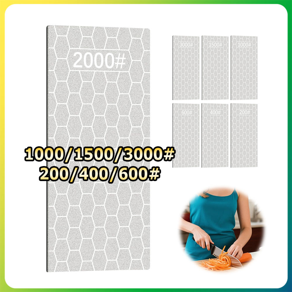 200/400/600/1000/1500/3000# Tábua de afiar com diamante com base antiderrapante afiador de facas em forma de favo de mel