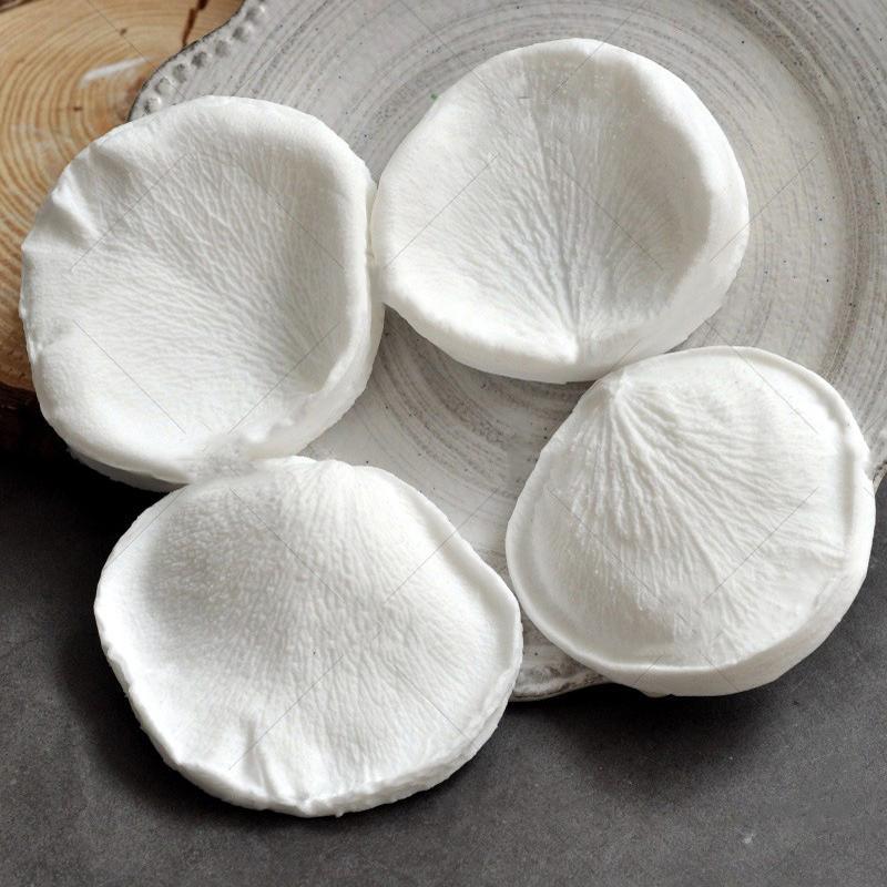 Molde de carimbo texturizado dupla face para fondant, molde texturizado de pétala de rosa grande, molde de flor de simul