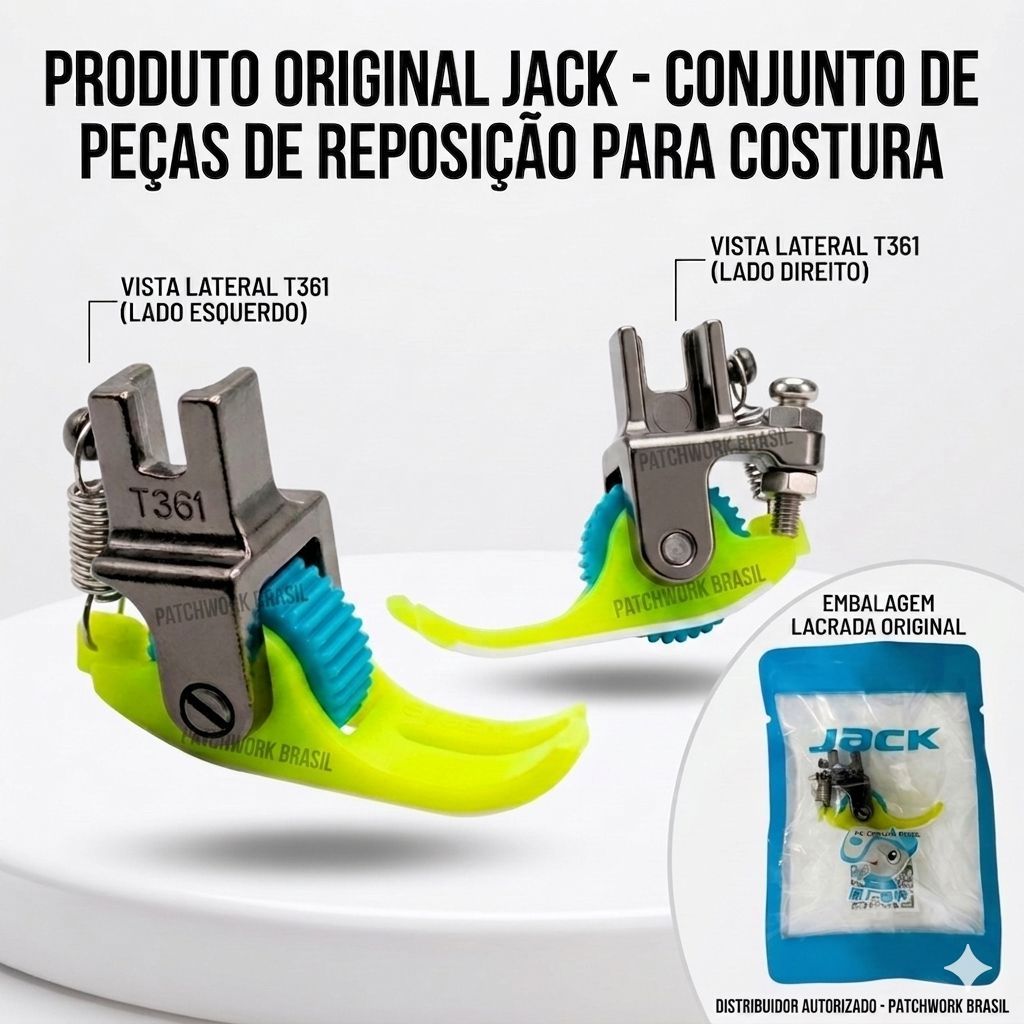 Pé Calcador T361 Com Rodizio Para Reta Industrial Jack