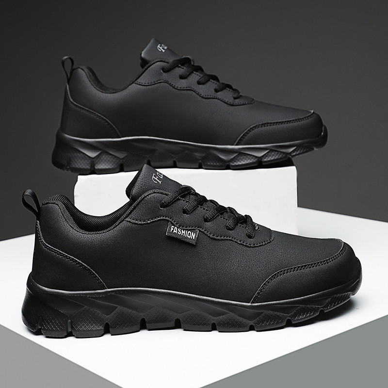 Sapatos masculinos pretos primavera trabalho lazer esportes impermeável antiderrapante Chef sapatos de cozinha masculino