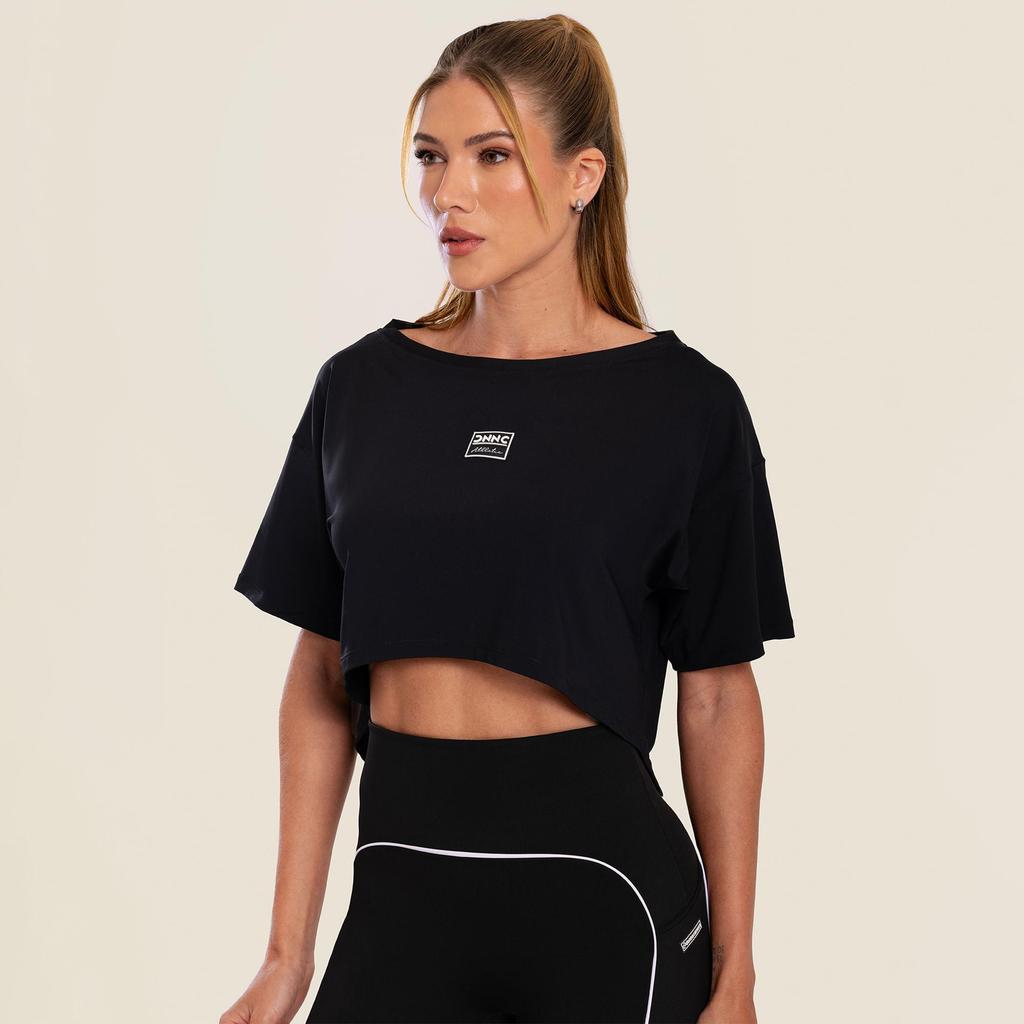 Cropped Euphoria Preto Microfibra