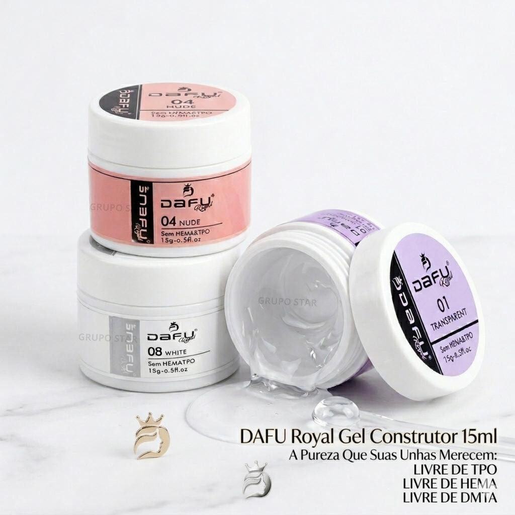 Gel Construtor 15g Led Uv Gel para Unhas Profissional Alongamento Dafu — imagem 2 de 2