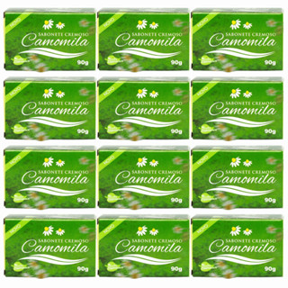 Kit 12 - Sabonete Natural Camomila 90g - Aroeira Cosmética - Pele Sensível, Limpeza e Suavidade em Oferta na Shopee