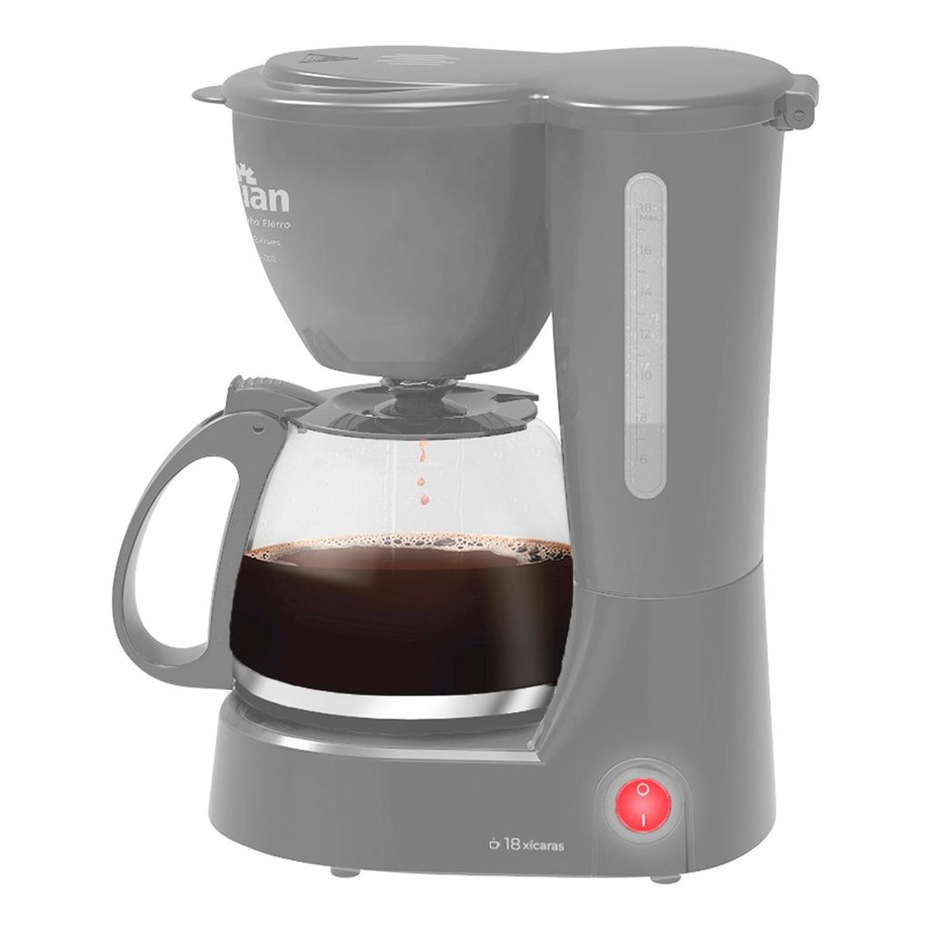 Cafeteira Elétrica 18 Xícaras 650W Cinza CF102 - Kian em Oferta na Shopee