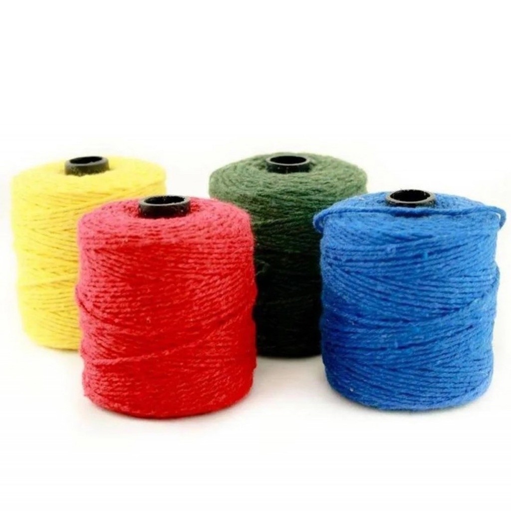 04 Rolos Barbante Algodao Colorido 82 Metros Cada Cores Variadas