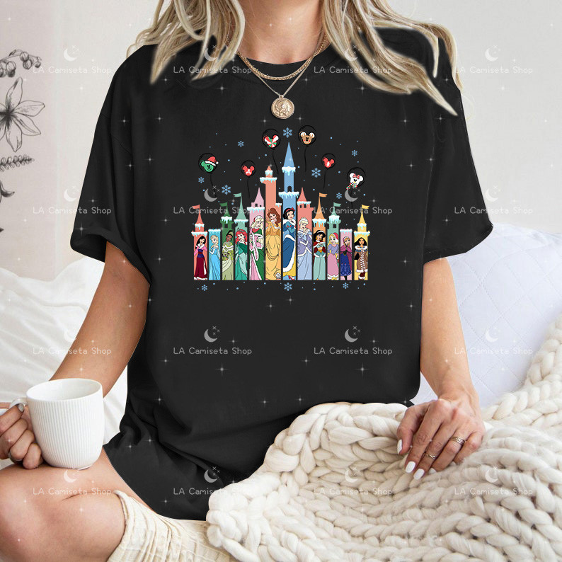 [Camiseta Premium Algodão Puro]LA Camiseta Feminina Premium Plus Size  Natal, Mickey Neve, Oversized #yt12238