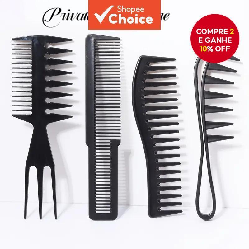 Pente De Cabelo Masculino Dentes Largos De Tubarão Grande Encaracolado Onda Molhada Peruca Grossa Ferramentas De Barbeir em Oferta na Shopee