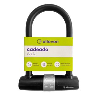 Cadeado U Elleven c/ Chave 170 X 245 mm Emborrachado em Oferta na Shopee