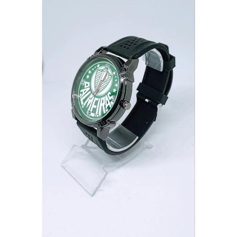 Relógio Personalizado Verdão Pulseira Preta