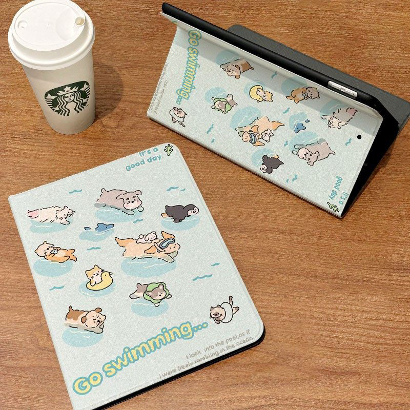 Capa Capinha Flip Cachorrinho fofo para Tablet Redmi SE 11 8.7 Pad PRO 12.1 10.61 inch Case Slot para Caneta