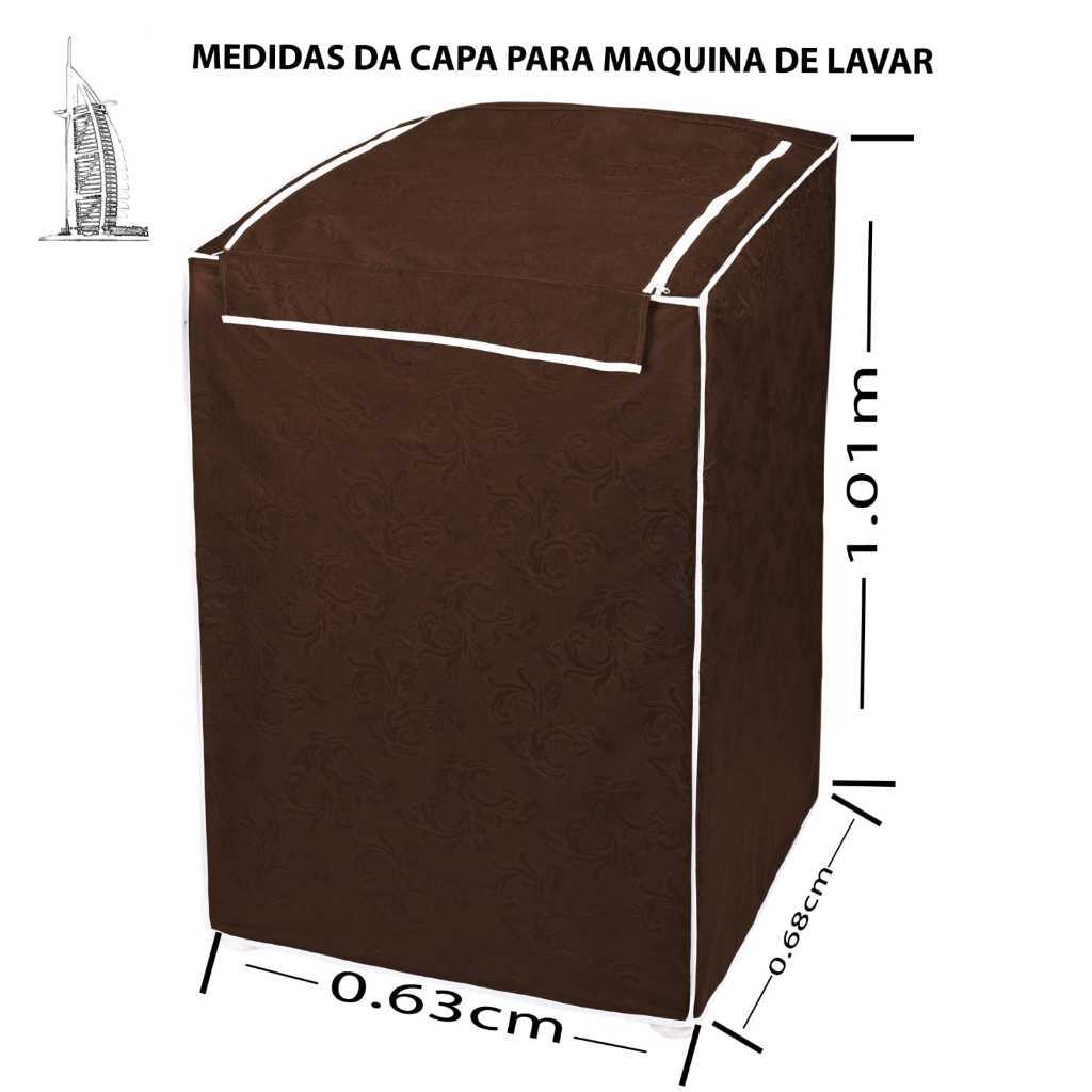 Capa Para Máquina De Lavar 10 A 12kg Acabamento Interno Aveludado Alta Qualidade