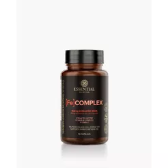 Fe Complex Ferro Quelato + Vitamina C 90 Cápsulas Essential Nutrition