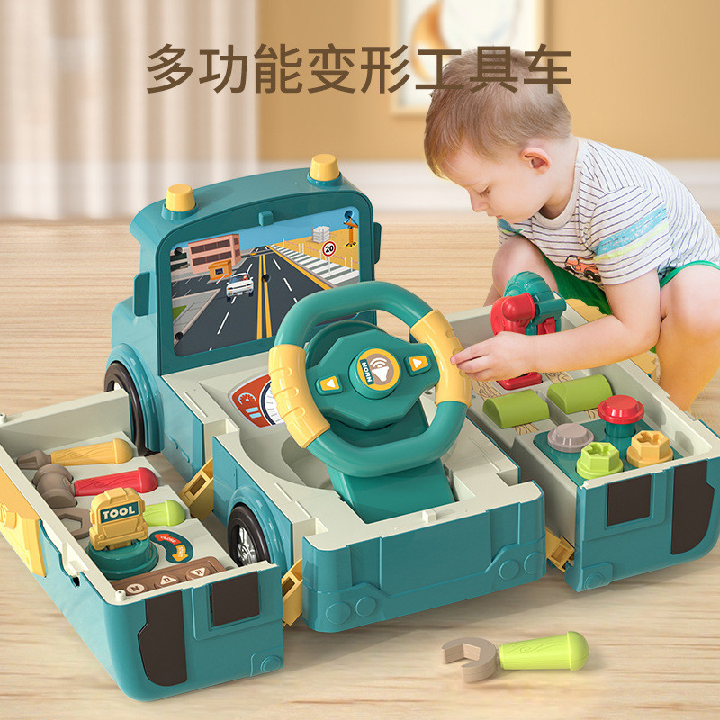 brinquedos de menino Menino carro de brinquedo infantil crianças 0-6 anos-12 ônibus deformado volante Chenghai carro bri