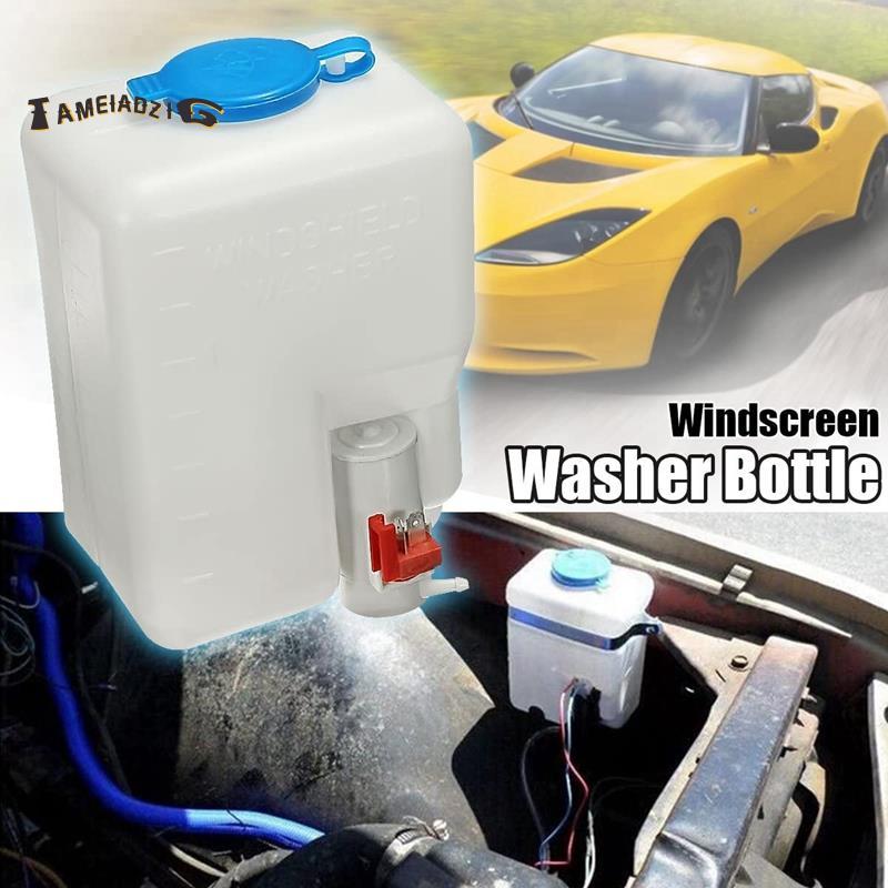 Universal Carro Pára-Brisa Lavadora Bomba Reservatório De Fluido Garrafa Kit Sistema Arruela Com Interruptor Botão Jato 