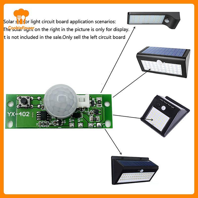 CKFR 1Pc 3.7V DIY Placa De Lâmpada Solar Sensor De Controle Módulo De Luz Noturna Controlador Infravermelho Circuito De