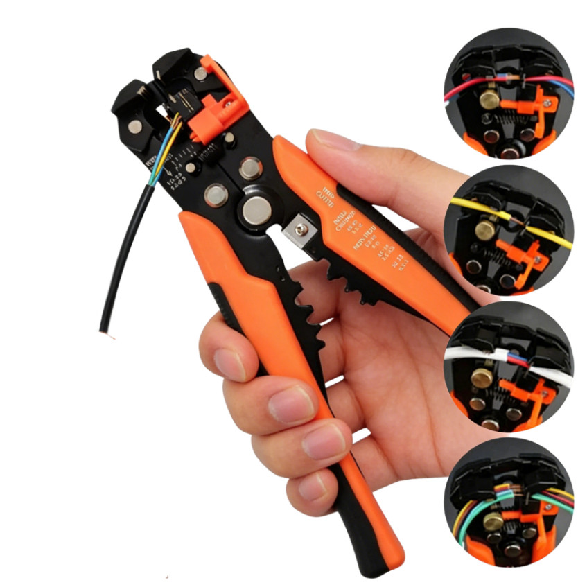 Alicate Decapador Automático 3 em 1 Corta Decapa Crimpa Fios e Cabos Profissional Forte Luatek LWJ-130 — imagem 2 de 2