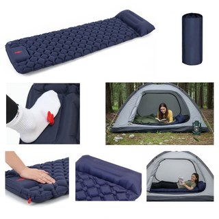 Almofada inflável ao ar livre EAFC Almofada de dormir para acampamento com função inflável para pés Tapete de almoço inf