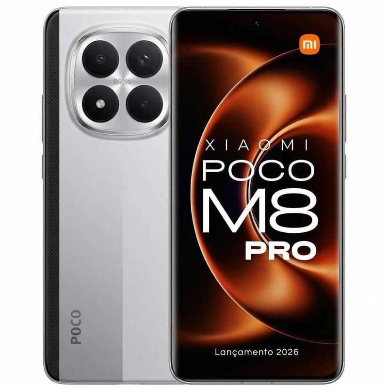 Smartphone POCO M8 Pro 5G 256GB Ou 512GB AMOLED 120Hz 50MP OIS NFC E 6500mAh