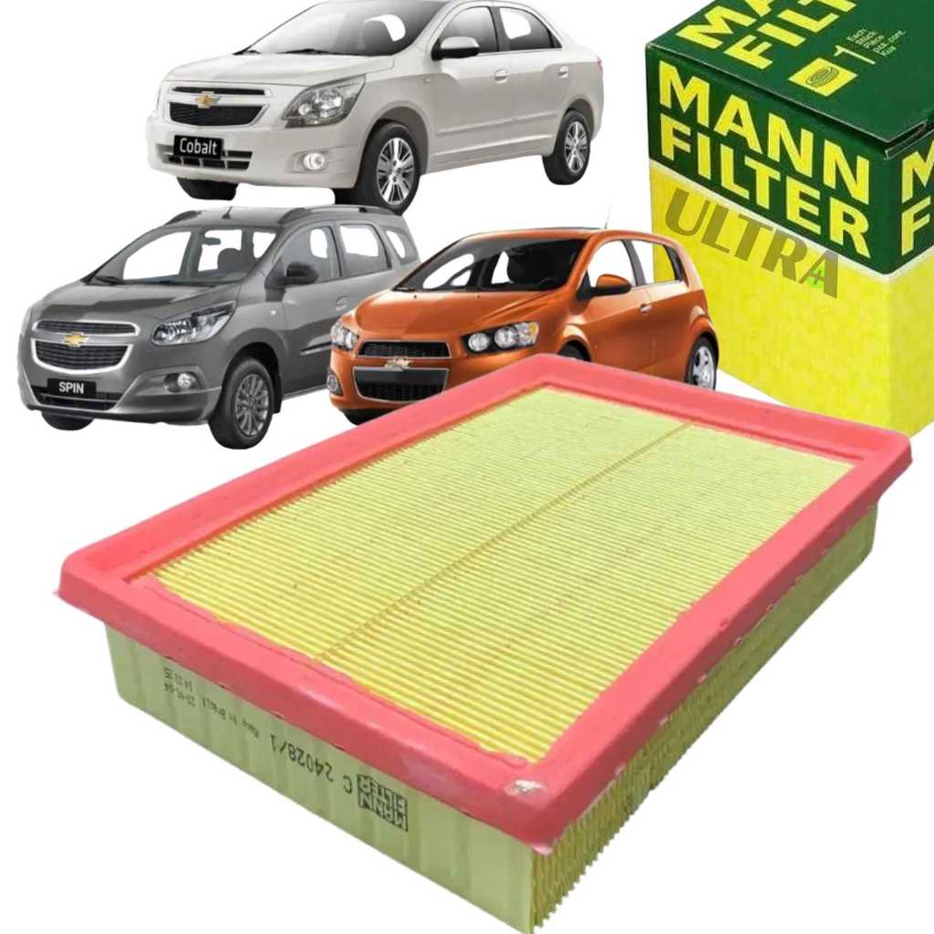 Filtro Ar GM Chevrolet Cobalt / Sonic / Spin - 1.4 1.6 1.8 (Mann-Filter C24028/1)